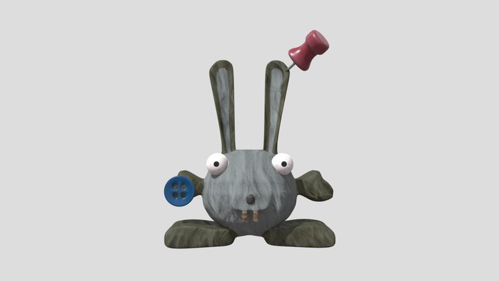 Dust Bunny Creature 3D Model