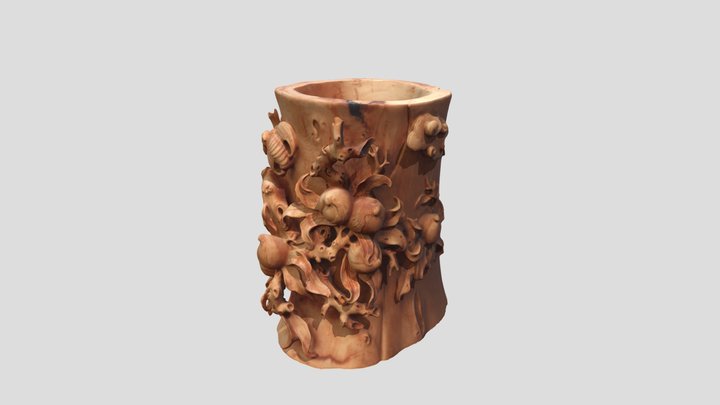 Wood Penholder No.2 3D Model