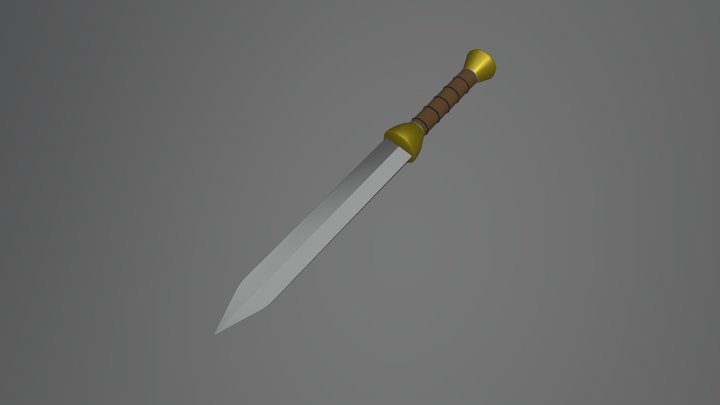 Cartoon Gladius 3D Model