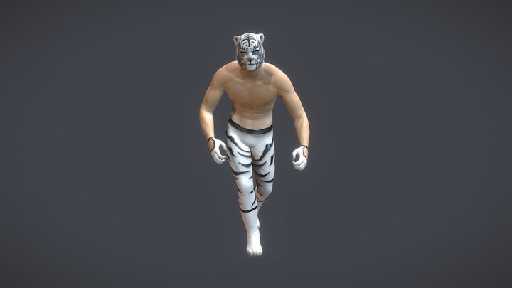 White Tiger – Luchador 3D Model