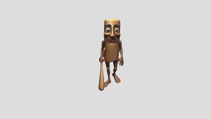 Tung Tung Tung Sahur Walking 3D Model