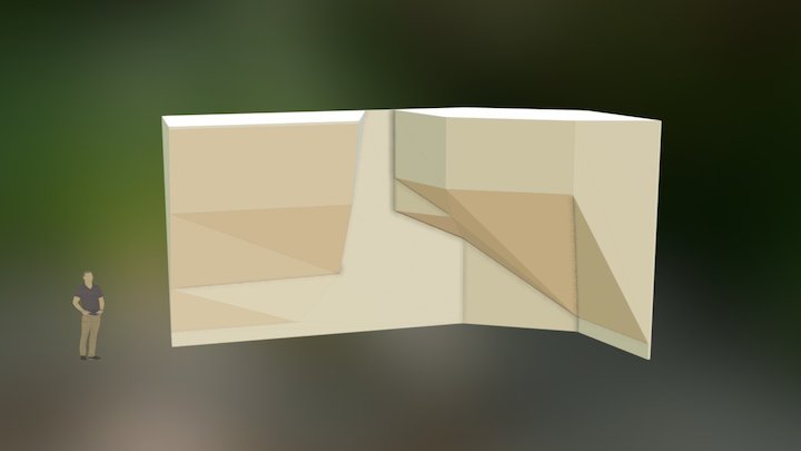 20'-8'-7'(l's) x 15'h Corner Cave Prototypre 3D Model