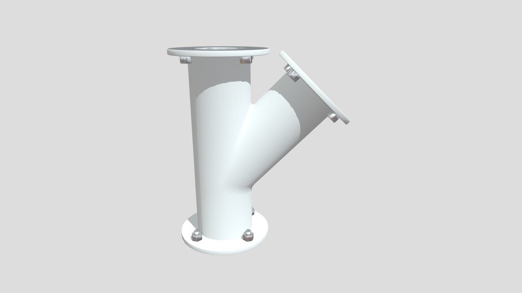 Flanged Asymetrical Y Connection