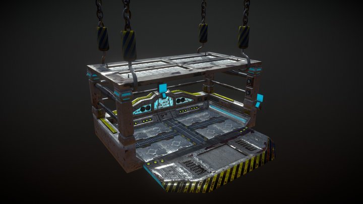Scifi Elevator 3D Model