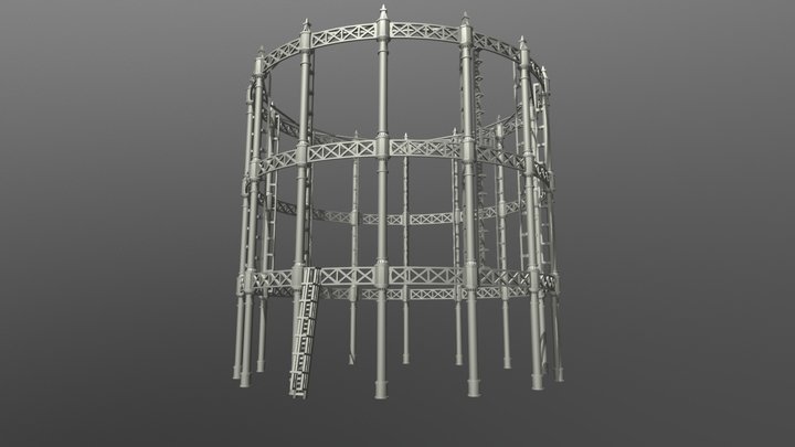 Gas holder (Great Yarmouth) 3D Model