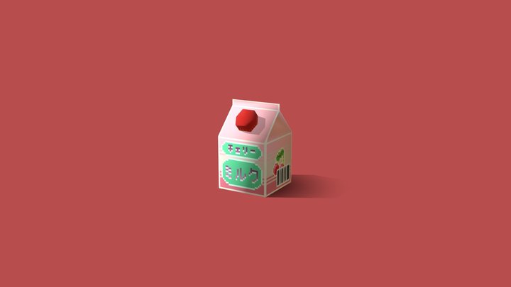 Cherry Milk 3D Model