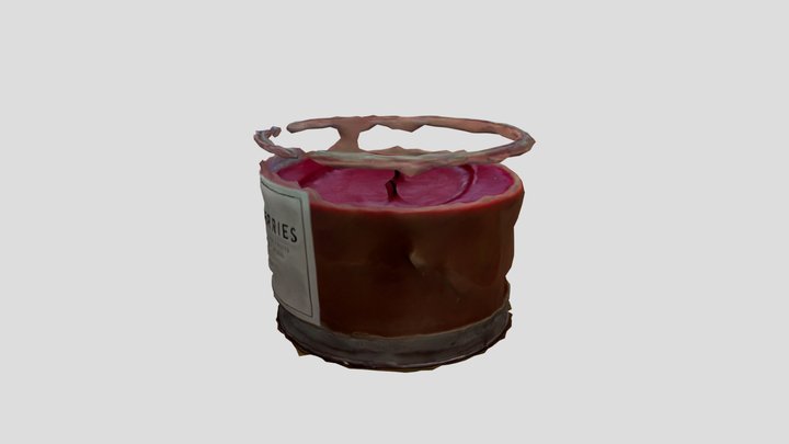 Berry Candle 3D Model