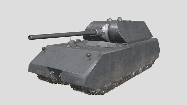 Maus Tank | Game-Ready | RIGGED | LOW-POLY 3D Model