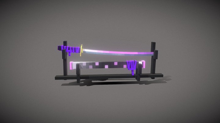 Purple Sakura 3D Model