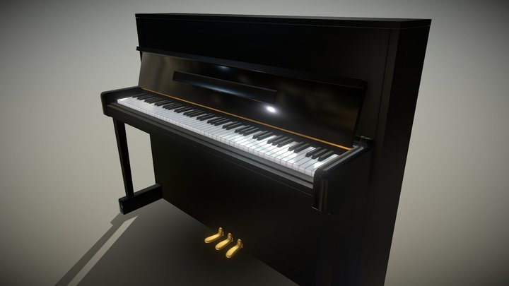 Upright Piano (WIP) 3D Model