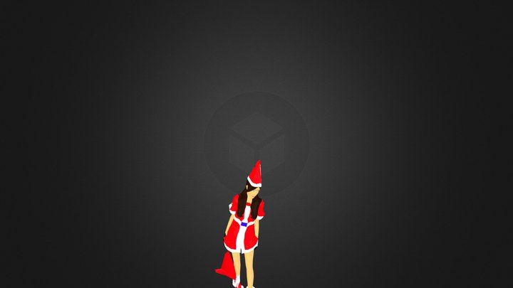 Santa Girl 3D Model