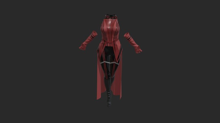 outfit scarlet witch fbx 3D Model