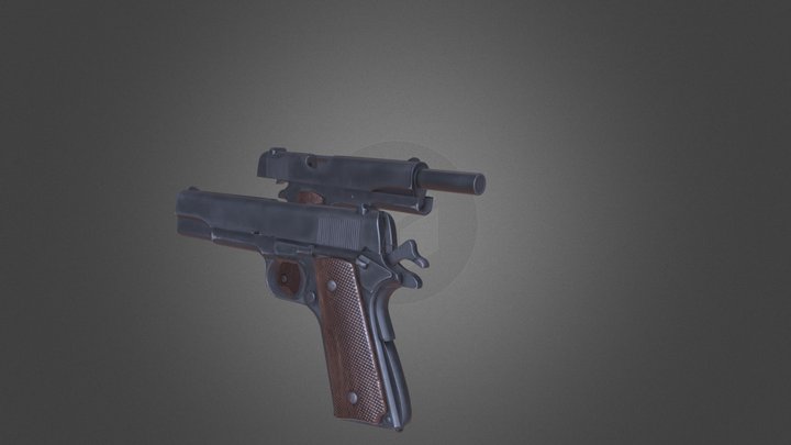 Colt M1911 A1 - Game Asset 3D Model
