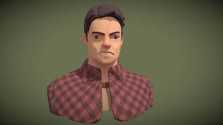 Face_Angry 3D Model