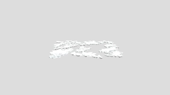 Dress 02 - Lichens Pattren 3D Model