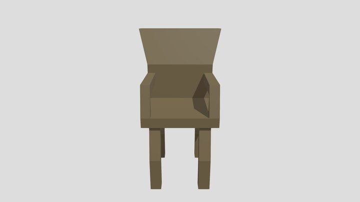 Low Poly Chair 3D Model