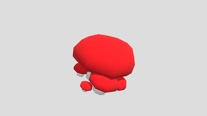 Low poly game ready Mushroom Cluster 3D Model