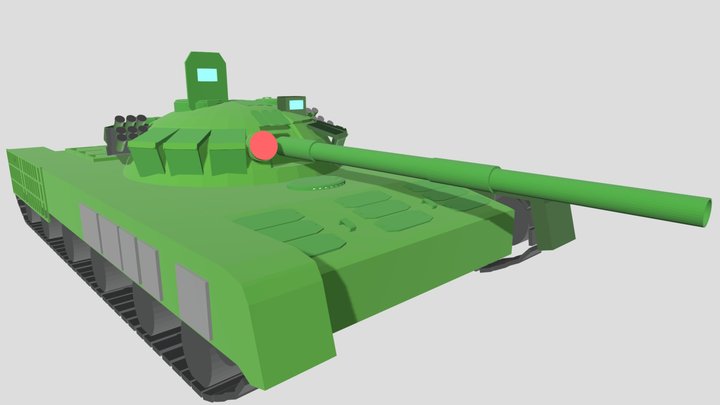 Т-72 М2 ЧЗХ Low Poly 3D Model