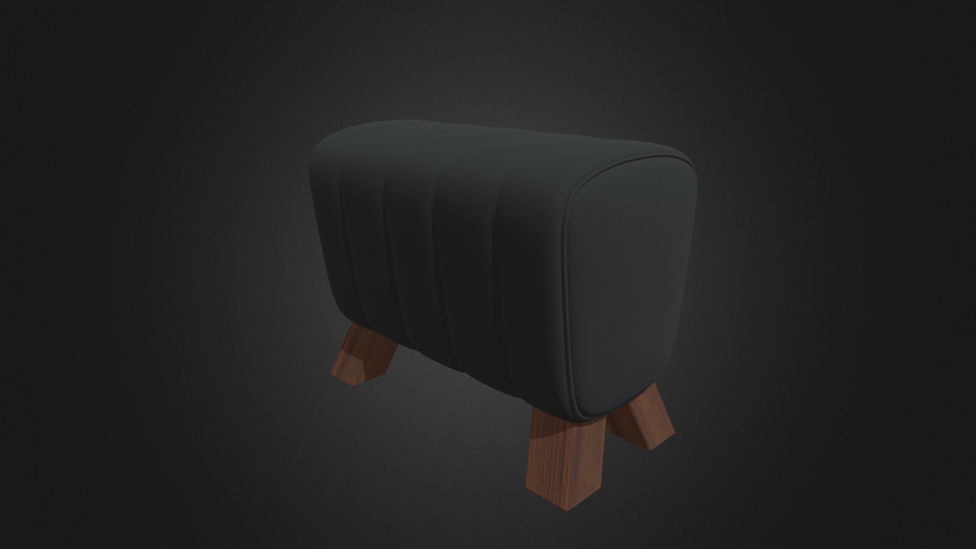 3D model Black Leather Stool D Model - This is a 3D model of the Black Leather Stool D Model. The 3D model is about a lamp on a stand.