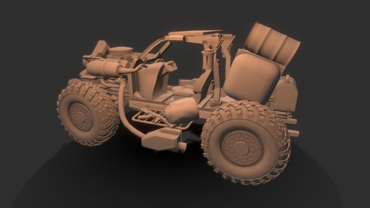 post apocalyptic buggy 3D Model