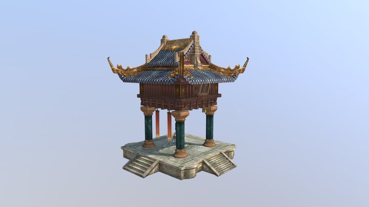 Entrance to a palace area 3D Model