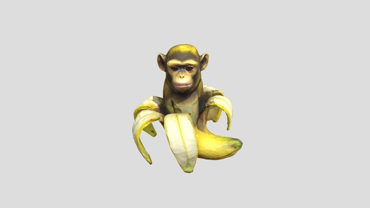 Chimpanzini bananani_obj 3D Model