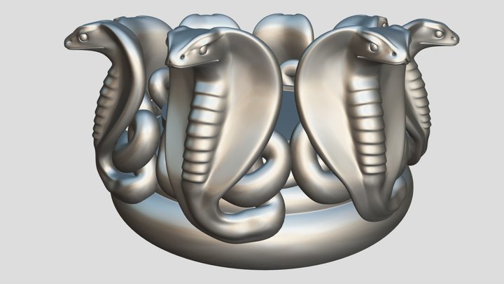 TEALIGHT HOLDER COBRA 3D Model