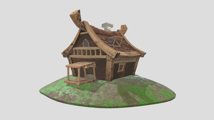 Wood Hut 3D Model