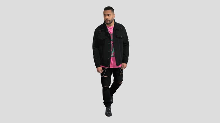 Urban Rebel in Black Denim – Modelo 3D gratuito STL