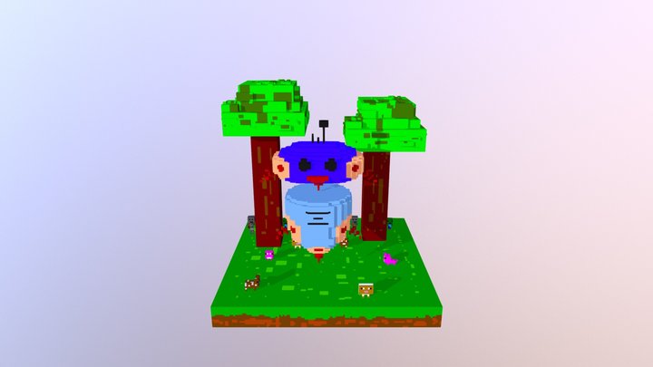 BB-X Minecraft Robot 3D Model