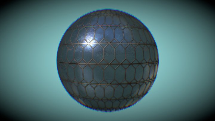 Patterned Glass Frame | Tile Texture 3D Model
