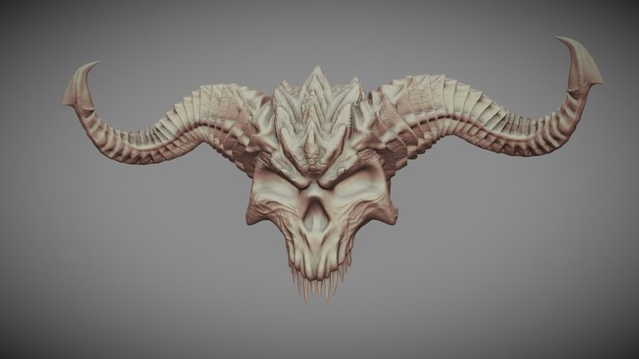 Demon Skull-print 3D Model