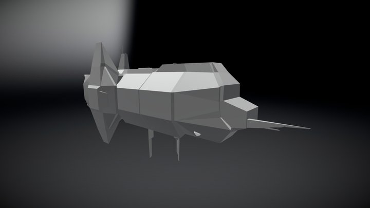 Vagyr Shield Ship Ver1 3D Model