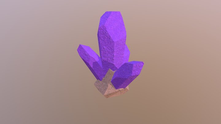 Crystal Cluster_purple 3D Model
