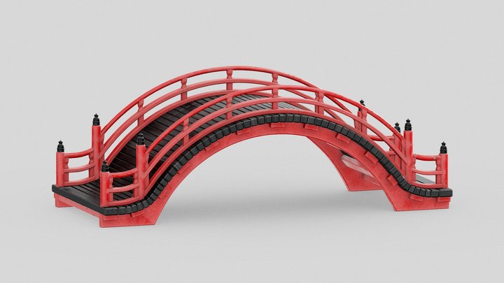 Hello Japan - Oriental Arch Bridge 3D Model