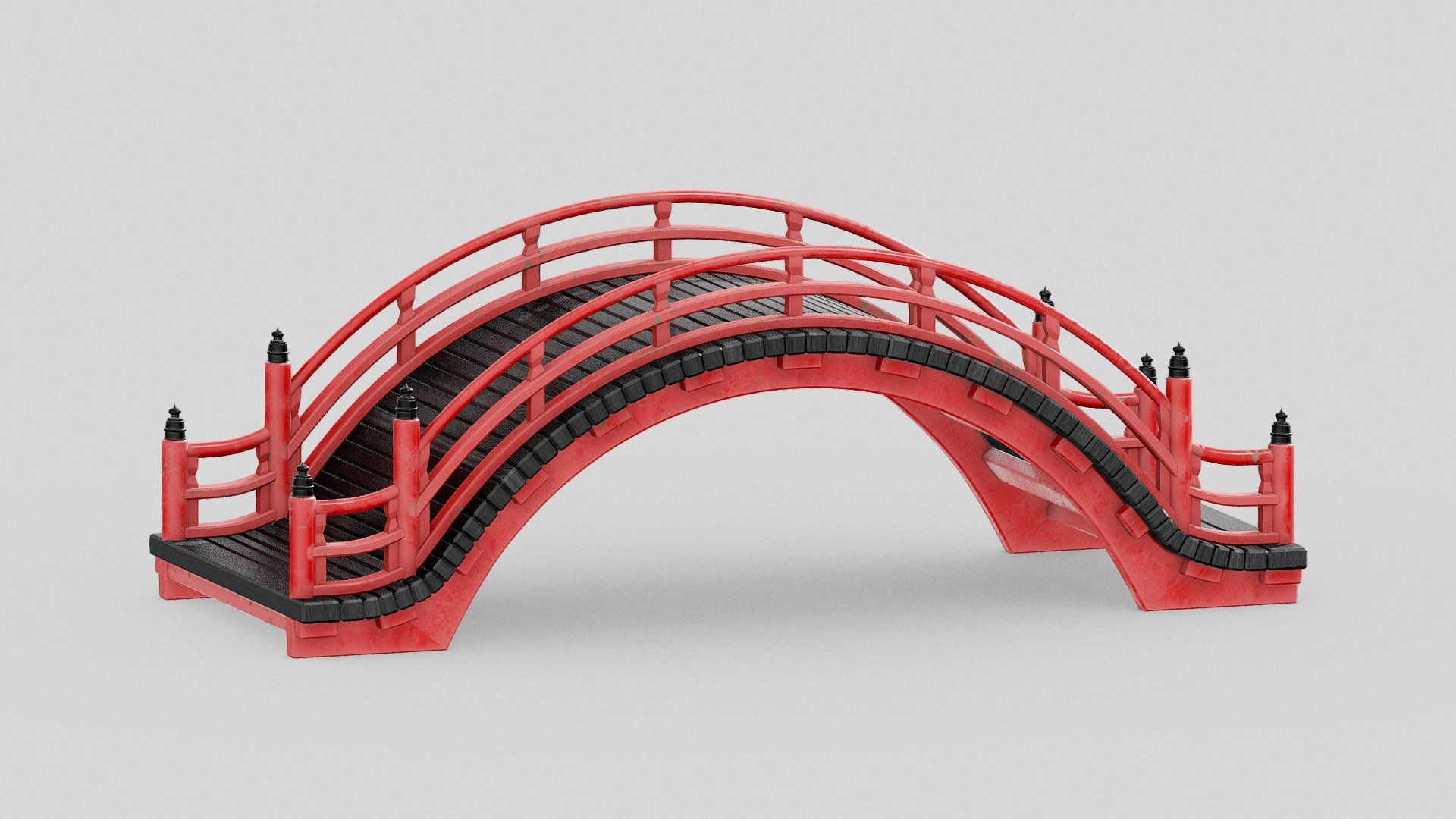 Hello Japan Oriental Arch Bridge Buy Royalty Free 3D model by Mesh