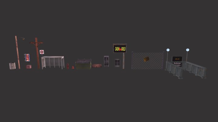 Urban City Prop Pack 3D Model