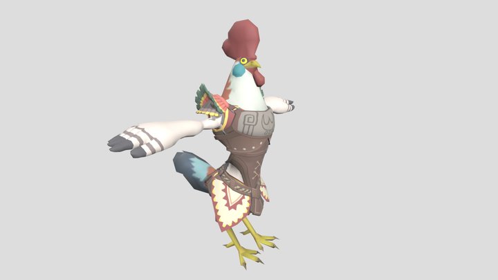 Kokko Rito リト v2 Botw Update Rigged 3D Model