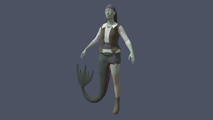 Siren Pirate 3D Model