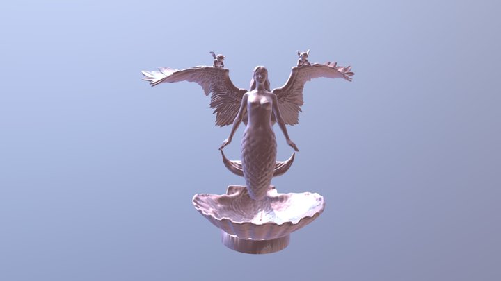 Mermaid Shell Collage 3D Model