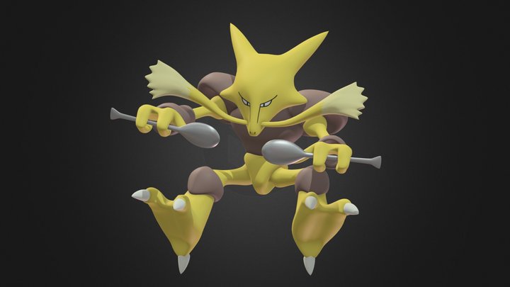 Alakazam pokemon 3D Model