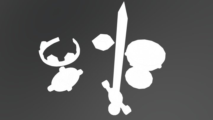 Stylized Treasure Props 3D Model