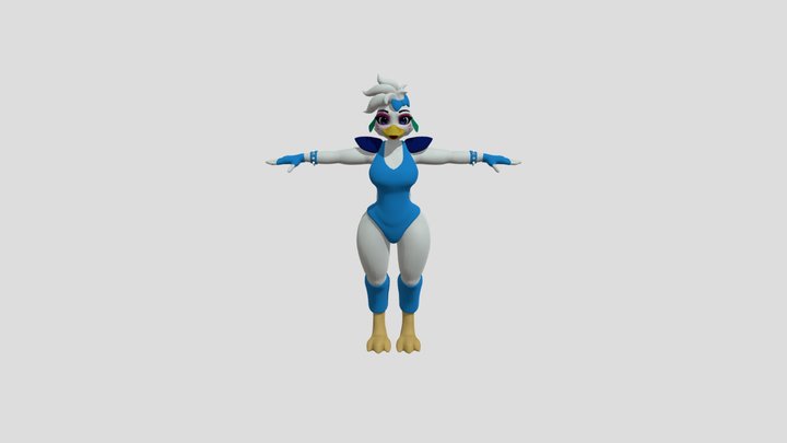 Glamrock Chica (Blue) 3D Model