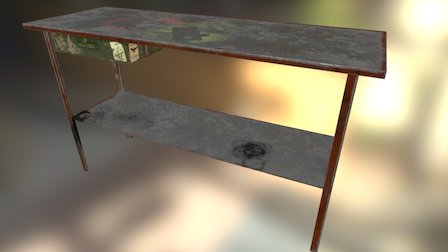 Garage table old 2 3D Model