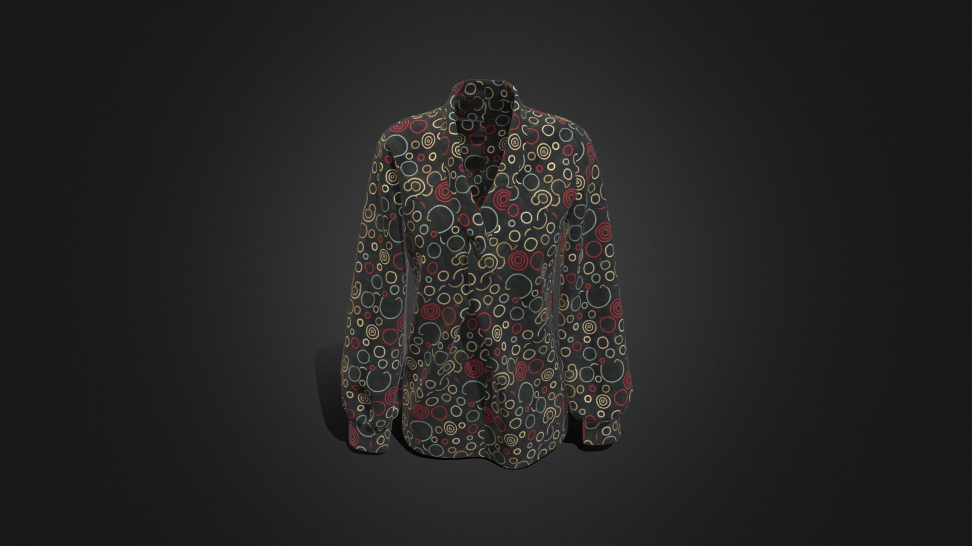 3D model Twisted blouse - This is a 3D model of the Twisted blouse. The 3D model is about a colorfully designed purse.