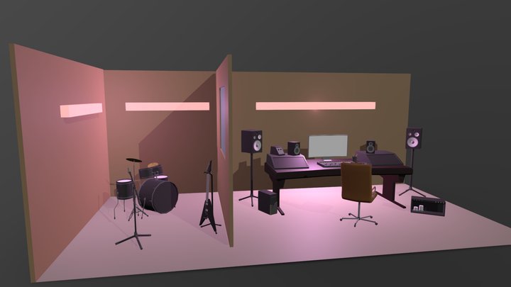Music studio 3D Model