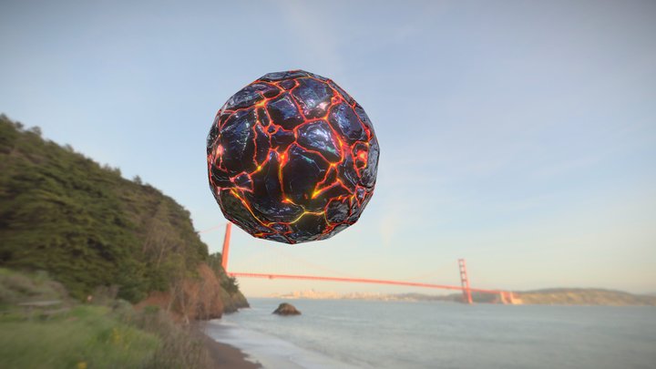 Lava Ball 5-Minutes Creation 3D Model