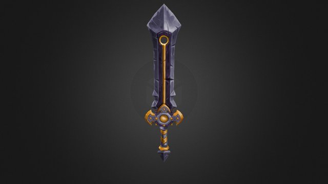 Stylized Sword (Concept by Rafael Zanchetin) 3D Model