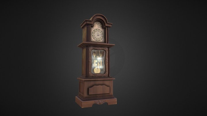 GrandFather Clock 3D Model