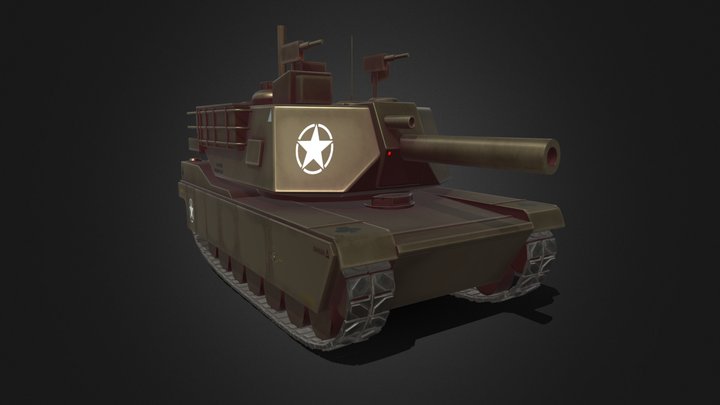 Tank Abrams Toon Stylized 3D Model